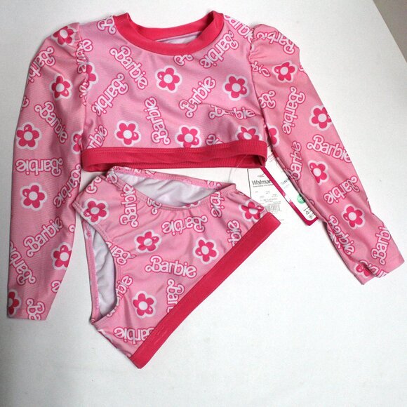 Mattel Barbie NWT Toddler Rashguard 2 Piece Set Size 2T - Picture 1 of 9